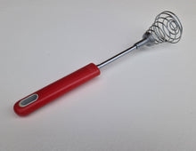 Load image into Gallery viewer, Vintage wire whisk egg beater with red plastic handle , Retro hand mixer Old kitchen handy tool Summ