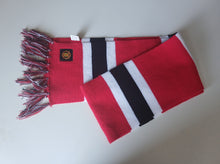Load image into Gallery viewer, Manchester United Supporters Scarf Red Black White Football Fan Fringe 157cm