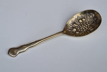 Load image into Gallery viewer, Vintage Serving Spoon, Large Berry Spoon, Gilded Bowl, EPNS Silver Plate, Ornate Handle, Floral and