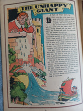 Load image into Gallery viewer, Vintage The Unhappy Giant Double Page Book Print Fairy Tale Illustration 35x25.5
