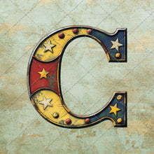 Load image into Gallery viewer, Bright Bold Colourful Vintage Typography Carnival Alphabets Circus Letter Arts Png Graphics Instant Download