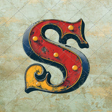Load image into Gallery viewer, Bright Bold Colourful Vintage Typography Carnival Alphabets Circus Letter Arts Png Graphics Instant Download