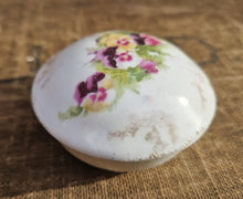 Load image into Gallery viewer, Round Hand Painted Floral Flower Ceramic Trinket Box