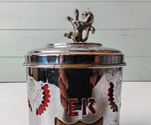 Load image into Gallery viewer, Vintage Royal Commemorative Tea Caddy Canister - Silver with Royal Portraits