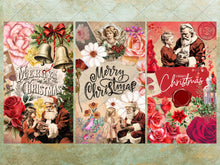 Load image into Gallery viewer, Vintage Christmas Clipart Bundle Vintage Christmas PNG Junk Journal Digital Planner Collage Image Christmas Sublimation Christmas 52 images