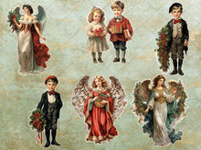 Load image into Gallery viewer, Vintage Christmas Clipart Bundle Vintage Christmas PNG Junk Journal Digital Planner Collage Image Christmas Sublimation Christmas 52 images