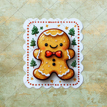 Load image into Gallery viewer, Christmas Vintage Postage Stamp Clipart Bundle - 36 PNG Images Santa Claus, Reindeer, Christmas Tree Gingerbread Man Holiday Art DIY Crafts