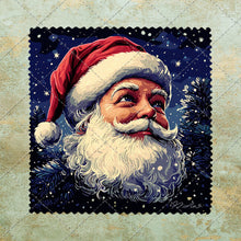 Load image into Gallery viewer, Christmas Vintage Postage Stamp Clipart Bundle - 36 PNG Images Santa Claus, Reindeer, Christmas Tree Gingerbread Man Holiday Art DIY Crafts