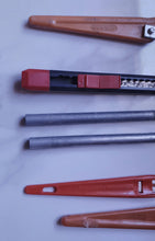 Load image into Gallery viewer, Job Lot Of 6 Craft Knives (Knife) & Blades In Plastic Case, All used, blades are new.  Craft supply