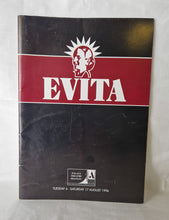 Load image into Gallery viewer, EVITA  programme from Palace Theatre Manchester Tues 6th Aug - Sat 17th Aug 1996