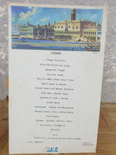 Load image into Gallery viewer, Vintage Hotel B.I Lunch Menu Card From Uganda, Venice Scene Theme, Dated Wednesday 19th May 1971, 26