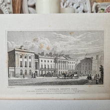 Load image into Gallery viewer, Vintage Book Plate Print Engraving, Clarence Terrace, Regent's Park Metropolitan Improvements: L