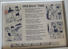 Load image into Gallery viewer, Vintage Holiday Time Poem Framed Print Book Page Childrens Nursery Wall Art Deco