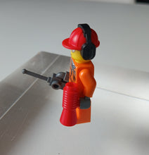 Load image into Gallery viewer, LEGO City Construction Worker Minifigure Orange Uniform Helmet Accessories