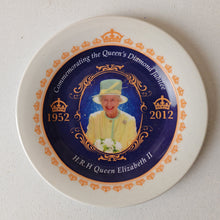 Load image into Gallery viewer, Queen Elizabeth II Diamond Jubilee Commemorative Plate – 1952-2012 – New Vintage