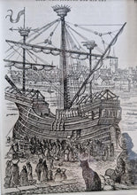 Load image into Gallery viewer, Dick Whittington And His Cat By The Thames Quayside Print Wooden Picture Frame