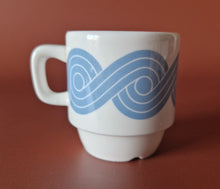 Load image into Gallery viewer, Vintage Wedgwood Hotelware Small Size Coffee Cup , Blue Pattern on white