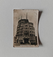 Load image into Gallery viewer, 2 x Sights of London Cigarette Cards Trafalgar Square & Broadcasting House 1930s
