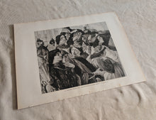 Load image into Gallery viewer, Vintage Double-Sided Book Plate , Detail from The Adoration of the Magi