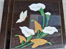 Load image into Gallery viewer, Vintage Japanese Water Lilly Flower Theme Photograph Album , Black Plastic Cover