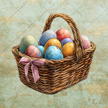 Load image into Gallery viewer, Easter Eggs and Basket Clipart Pack 27 PNG Images Instant Digital Download Easter Festive Graphics Art
