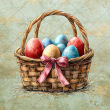 Load image into Gallery viewer, Easter Eggs and Basket Clipart Pack 27 PNG Images Instant Digital Download Easter Festive Graphics Art