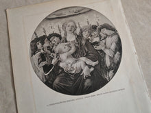 Load image into Gallery viewer, Vintage Double-Sided Art Book Plate , Head of St. Sebastian / Madonna Angels