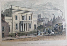 Load image into Gallery viewer, Tiviots'dale Chapel Stockport Engraved Artwork Print in black and gold colour picture frame, J H