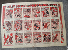 Load image into Gallery viewer, Vintage Circus Print – Jolly Joey and His Performing Pets Double Page Book Plate | 50.5 x 35 cm | An