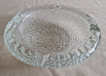 Load image into Gallery viewer, Vintage Ashtray In Glass Geometrical Layers Of Ice Patterns , France Circa 1960
