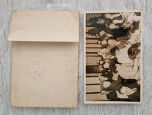 Load image into Gallery viewer, Antique Vintage Photograph | Group Party Dining Scene | Sepia Photo 14.2cm x 9cm