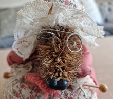 Load image into Gallery viewer, Vintage Handmade wolf granny doll pin needle cushion