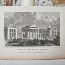 Load image into Gallery viewer, Vintage Book Plate Print: The London Orphan Asylum, Clapton Engraving by H.W. Bond, 1828 after T.H.
