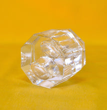 Load image into Gallery viewer, Clear Glass Octagon Scarf Pin Pot, Vintage unusual item