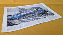 Load image into Gallery viewer, The Coronation Scot Train Illustration Book Plate,Train Of The London Midland and Scotish Railway, I