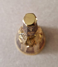 Load image into Gallery viewer, Vintage Bohemian Czech Painted 24Carat Gold Glass Panels Cabochon Bell