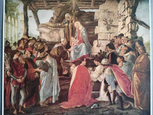 Load image into Gallery viewer, Vintage Book Plate Print , Adoration of the Magi , c. 1477 , Florence, Uffizi