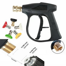 Load image into Gallery viewer, High Pressure Car Wash Water Gun Aluminum Core Quick Insertion FiveColor Fan Shaped Nozzle Union Nozzle Car Washing Gun M22-14