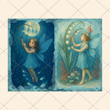 Load image into Gallery viewer, Blue Fairy Junk Journal Pack – Enchanted Underwater Theme | PNG & PDF Files | Instant Digital Download