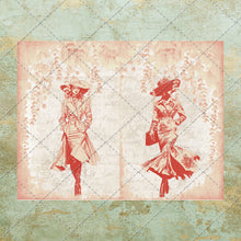 Load image into Gallery viewer, Vintage Fashion Junk Journal Pages Printables | Digital Download | 8 JPEG & PDF Images printable junk journal scrapbook Retro Designs