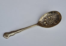 Load image into Gallery viewer, Vintage Serving Spoon, Large Berry Spoon, Gilded Bowl, EPNS Silver Plate, Ornate Handle, Floral and
