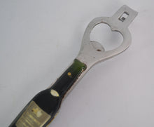 Load image into Gallery viewer, Vintage Black And White Whisky Bottle Shaped Handle Bottle Opener