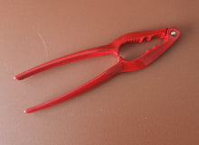 Load image into Gallery viewer, Vintage Red Colour NUT CRACKER Chrome Heavy Duty Nutcrackers Crack
