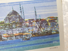 Load image into Gallery viewer, Vintage Hotel B.I Lunch Menu Card From Uganda, Istanbul Scene Theme, Dated Thursday 20th May 1971, 2