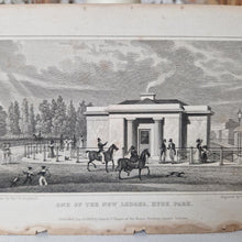 Load image into Gallery viewer, Vintage Book Plate Print: One of the new lodges, Hyde Park, London Drawn By Thomas Hosmer Shepherd E