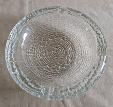 Load image into Gallery viewer, Vintage Ashtray In Glass Geometrical Layers Of Ice Patterns , France Circa 1960