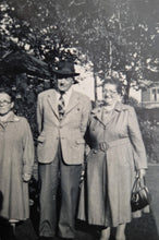 Load image into Gallery viewer, Vintage Black & White Old Family Photograph, 2 Woman and a Smartly Dressed Old Man, Date Uknown, Vo