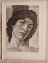 Load image into Gallery viewer, Vintage Double-Sided Art Book Plate , Head of St. Sebastian / Madonna Angels