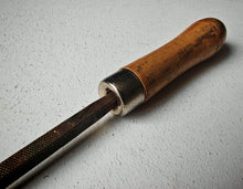 Load image into Gallery viewer, Tapered Flat File with Wooden Handle 36cm Long – Used Vintage Tool