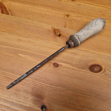 Load image into Gallery viewer, Vintage Round File Tool with Turned Wood Wooden Handle 24.8cm Long